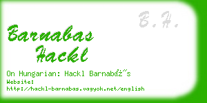 barnabas hackl business card